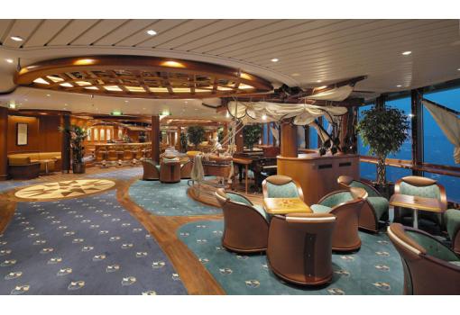El famoso Schooner Bar típico de los buques Royal Caribbean